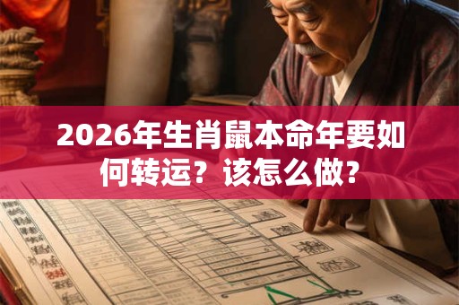 2026年生肖鼠本命年要如何转运？该怎么做？