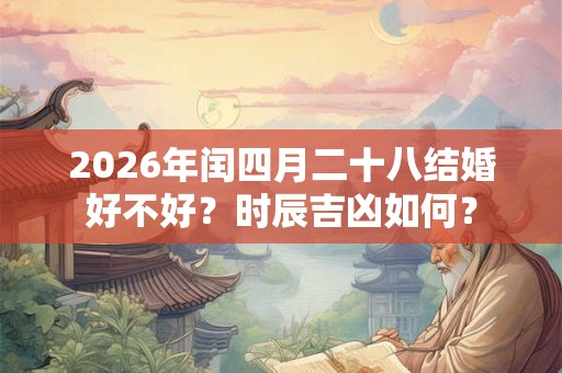 2026年闰四月二十八结婚好不好？时辰吉凶如何？