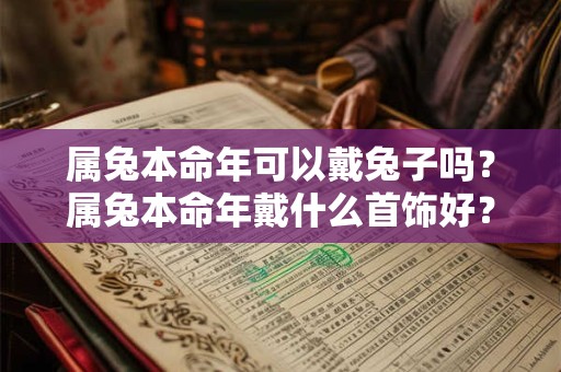 属兔本命年可以戴兔子吗？属兔本命年戴什么首饰好？