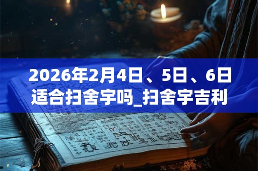 2026年2月4日、5日、6日适合扫舍宇吗_扫舍宇吉利吗