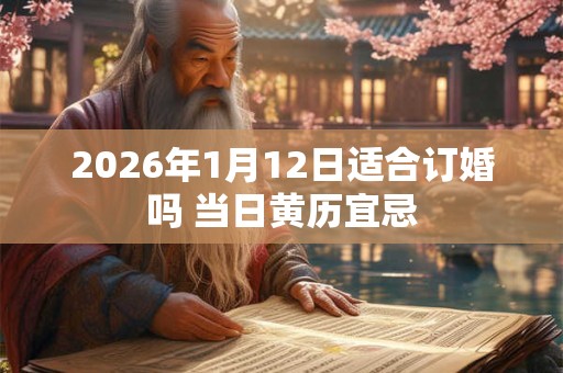 2026年1月12日适合订婚吗 当日黄历宜忌