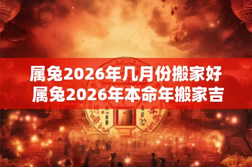 属兔2026年几月份搬家好 属兔2026年本命年搬家吉日