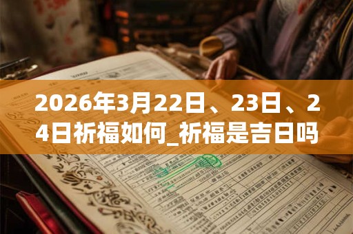 2026年3月22日、23日、24日祈福如何_祈福是吉日吗 2026年3月22日、23日、24日祈福如何_祈福是吉日吗