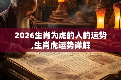 2026生肖为虎的人的运势,生肖虎运势详解 2026生肖为虎的人的运势,生肖虎运势详解