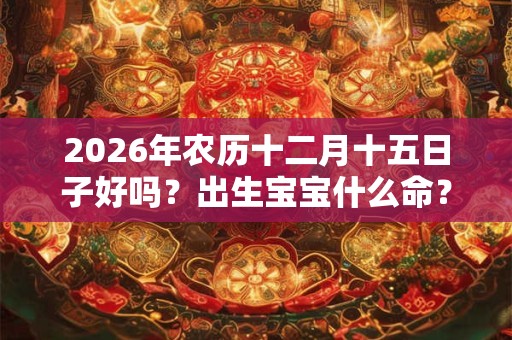 2026年农历十二月十五日子好吗？出生宝宝什么命？