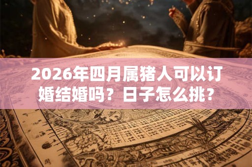 2026年四月属猪人可以订婚结婚吗？日子怎么挑？