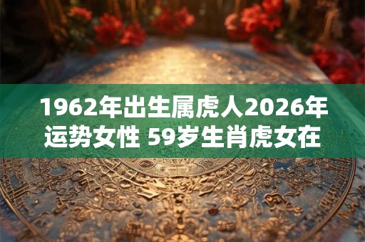 1962年出生属虎人2026年运势女性 59岁生肖虎女在2026年运气如何