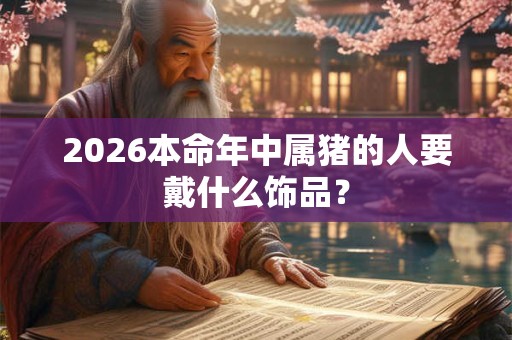 2026本命年中属猪的人要戴什么饰品？