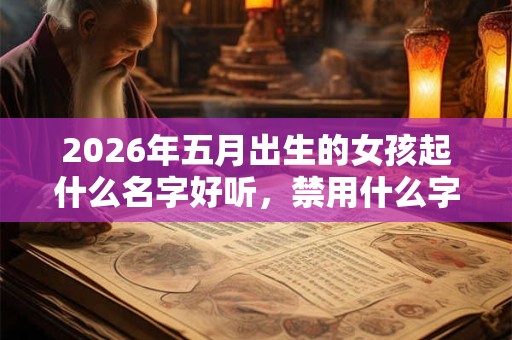 2026年五月出生的女孩起什么名字好听，禁用什么字