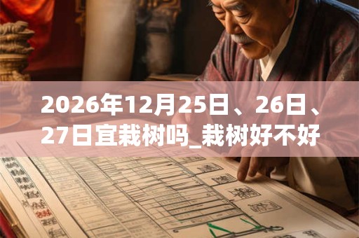 2026年12月25日、26日、27日宜栽树吗_栽树好不好 2026年12月25日、26日、27日宜栽树吗_栽树好不好