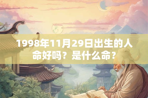 1998年11月29日出生的人命好吗？是什么命？