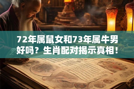 72年属鼠女和73年属牛男好吗?生肖配对揭示真相! 72年属鼠女和73年属牛男好吗?生肖配对揭示真相!