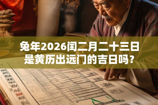 兔年2026闰二月二十三日是黄历出远门的吉日吗？