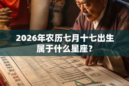 2026年农历七月十七出生属于什么星座？