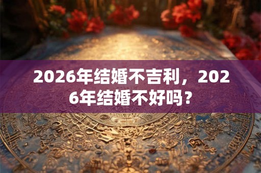 2026年结婚不吉利,2026年结婚不好吗? 2026年结婚不吉利,2026年结婚不好吗?