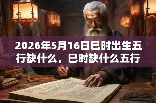 2026年5月16日巳时出生五行缺什么，巳时缺什么五行