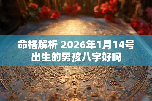 命格解析 2026年1月14号出生的男孩八字好吗 命格解析 2026年1月14号出生的男孩八字好吗