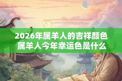 2026年属羊人的吉祥颜色 属羊人今年幸运色是什么 2026年属羊人的吉祥颜色 属羊人今年幸运色是什么