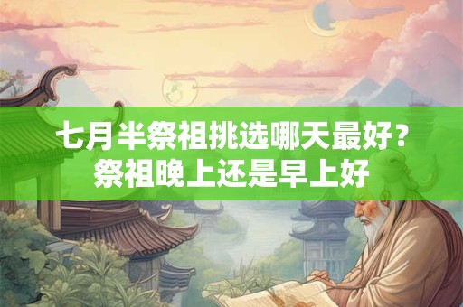 七月半祭祖挑选哪天最好?祭祖晚上还是早上好 七月半祭祖挑选哪天最好?祭祖晚上还是早上好
