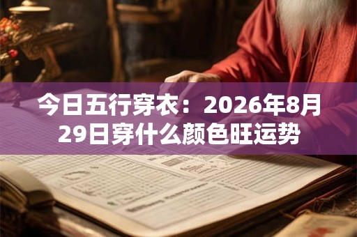 今日五行穿衣：2026年8月29日穿什么颜色旺运势