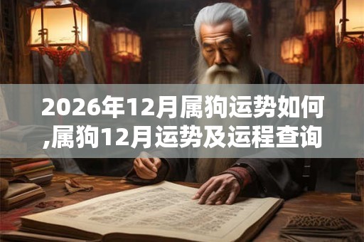 2026年12月属狗运势如何,属狗12月运势及运程查询