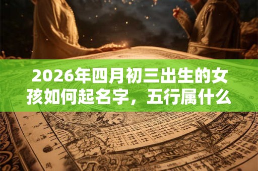 2026年四月初三出生的女孩如何起名字，五行属什么