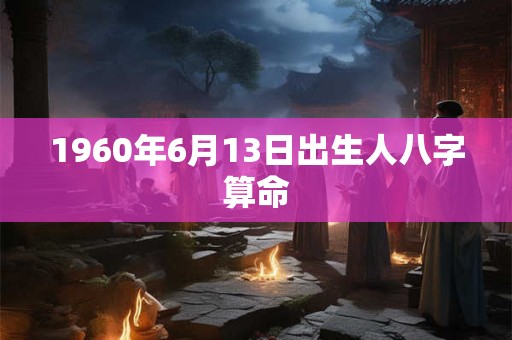 1960年6月13日出生人八字算命