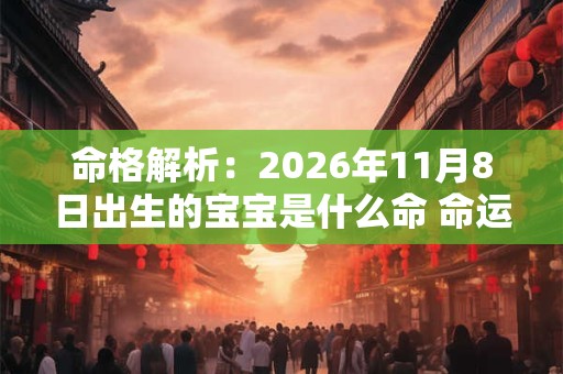 命格解析：2026年11月8日出生的宝宝是什么命 命运好吗