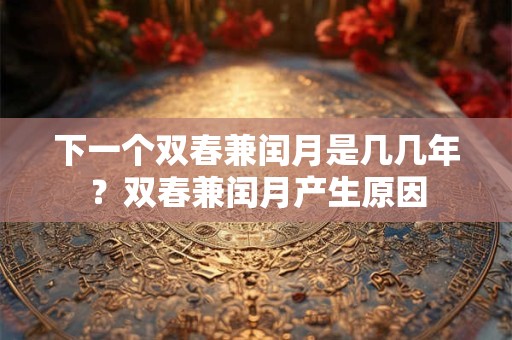 下一个双春兼闰月是几几年？双春兼闰月产生原因