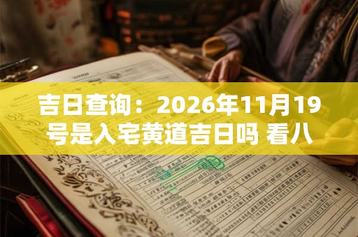 吉日查询：2026年11月19号是入宅黄道吉日吗 看八字定吉日