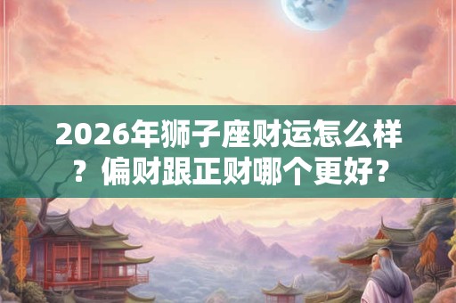 2026年狮子座财运怎么样？偏财跟正财哪个更好？