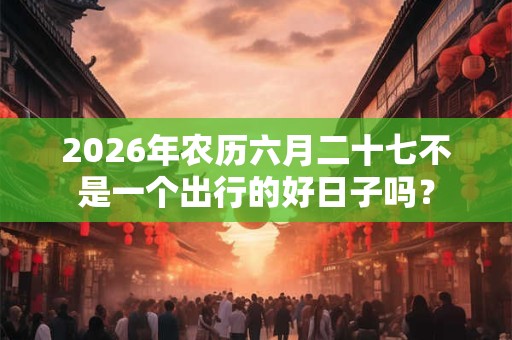2026年农历六月二十七不是一个出行的好日子吗？