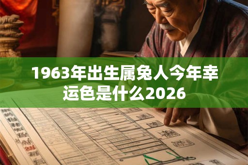 1963年出生属兔人今年幸运色是什么2026 1963年出生属兔人今年幸运色是什么2026