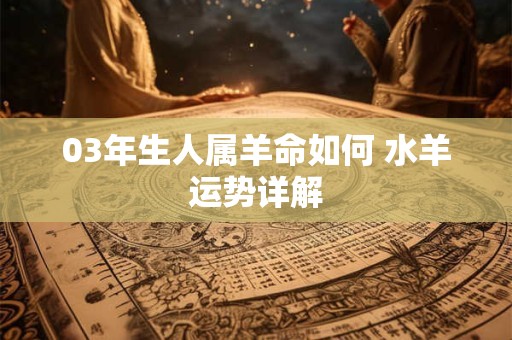 03年生人属羊命如何 水羊运势详解
