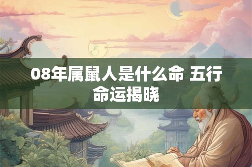 08年属鼠人是什么命 五行命运揭晓