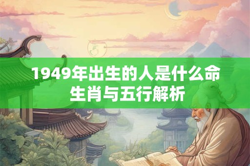 1949年出生的人是什么命 生肖与五行解析