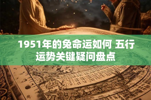 1951年的兔命运如何 五行运势关键疑问盘点