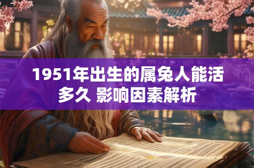 1951年出生的属兔人能活多久 影响因素解析