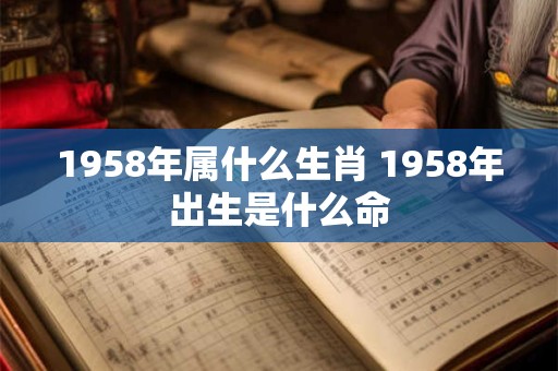 1958年属什么生肖 1958年出生是什么命
