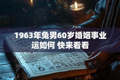 1963年兔男60岁婚姻事业运如何 快来看看