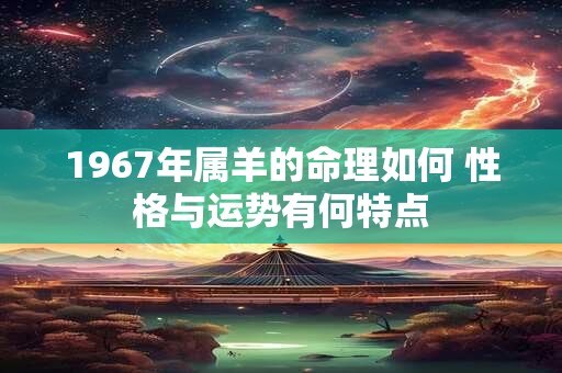 1967年属羊的命理如何 性格与运势有何特点