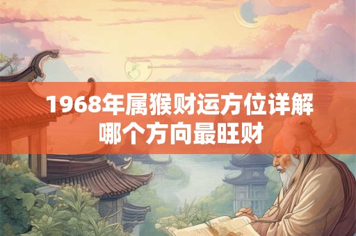 1968年属猴财运方位详解 哪个方向最旺财