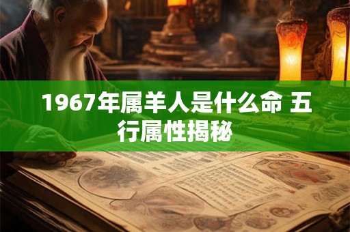 1967年属羊人是什么命 五行属性揭秘