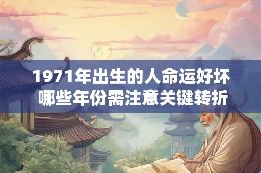 1971年出生的人命运好坏 哪些年份需注意关键转折