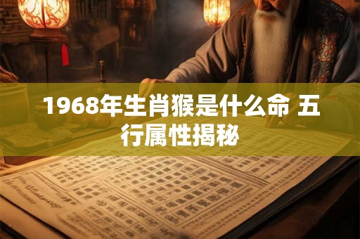 1968年生肖猴是什么命 五行属性揭秘