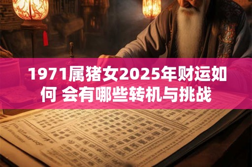 1971属猪女2025年财运如何 会有哪些转机与挑战