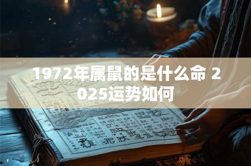 1972年属鼠的是什么命 2025运势如何
