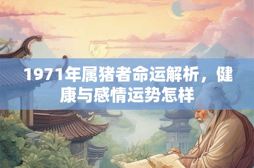 1971年属猪者命运解析，健康与感情运势怎样