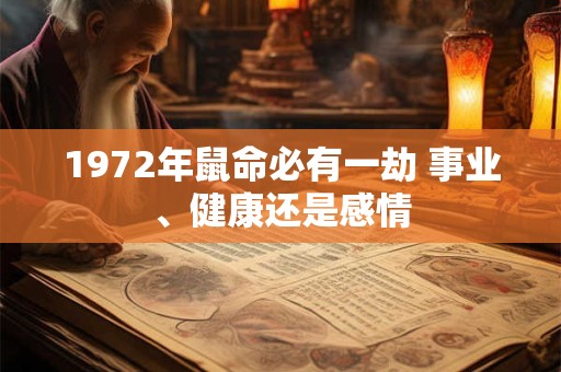 1972年鼠命必有一劫 事业、健康还是感情