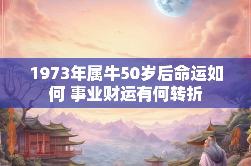 1973年属牛50岁后命运如何 事业财运有何转折